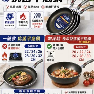 日本金太郎抗菌平底鍋 | 韓國製造